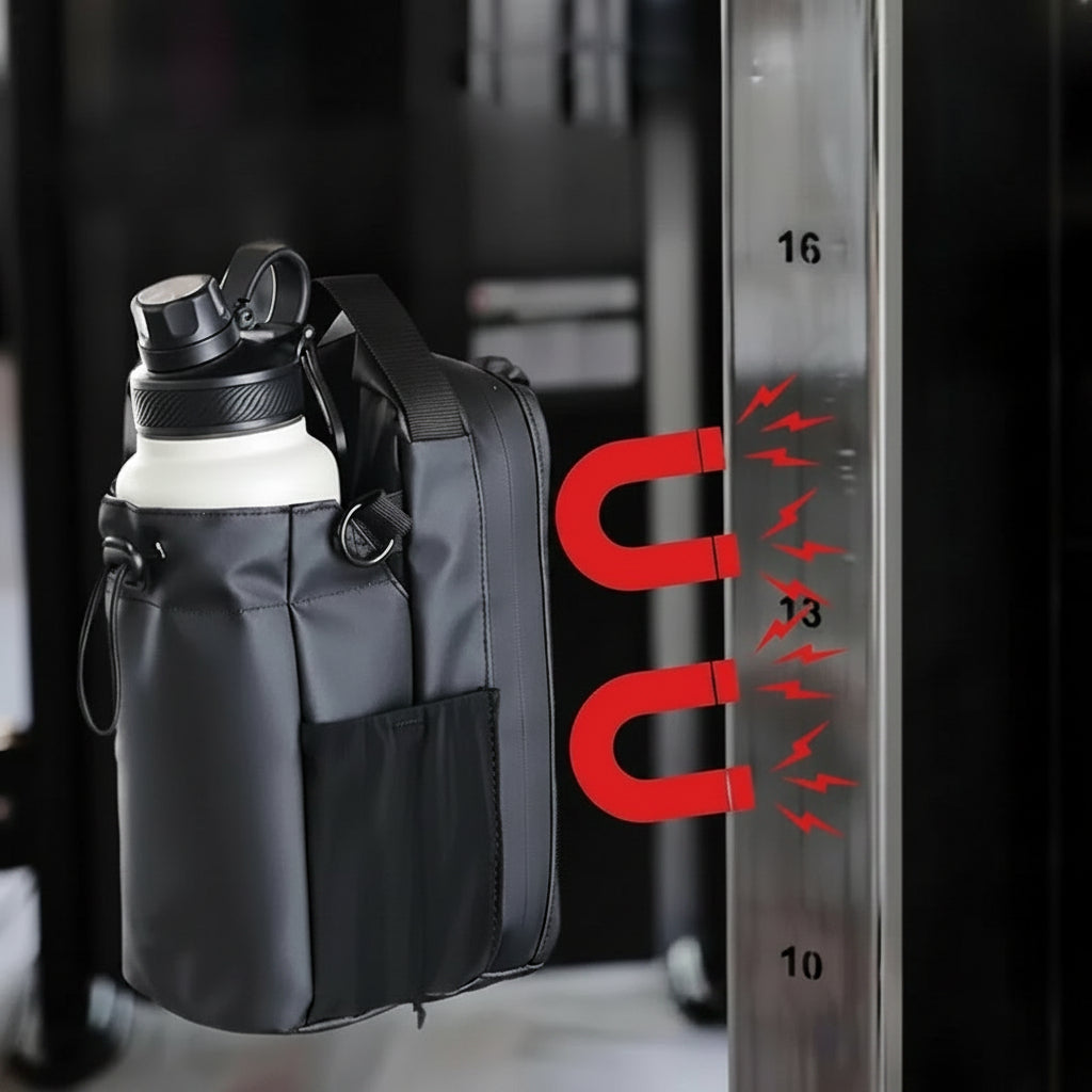 Black water bottle with carrying case a